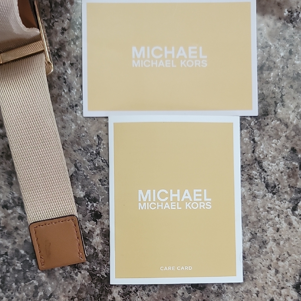 Michael Kors Beige Monogram Backpack - Picture 10 of 10